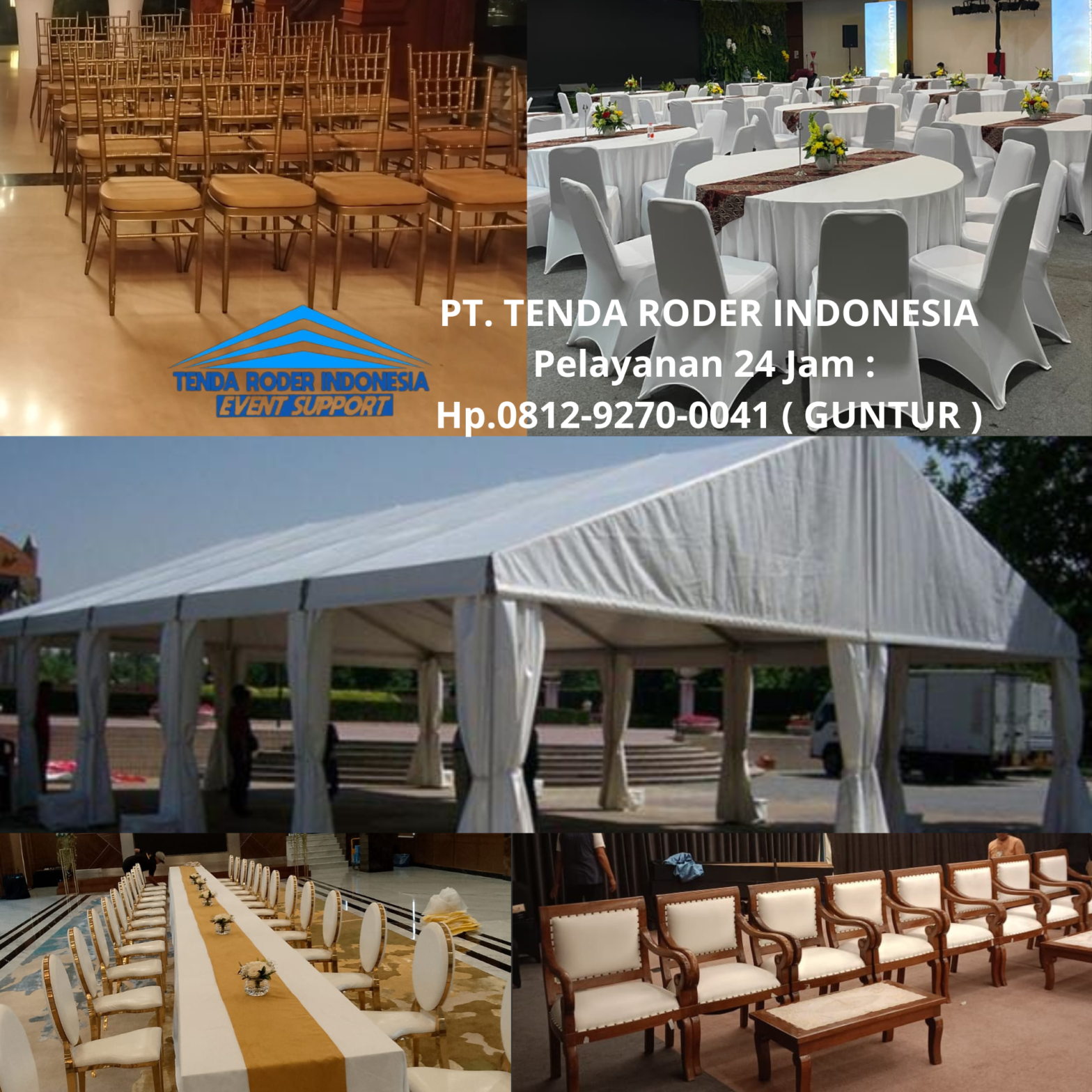 Rental GONG PERESMIAN, MEJA,KURSI,TENDA RODER DepoK