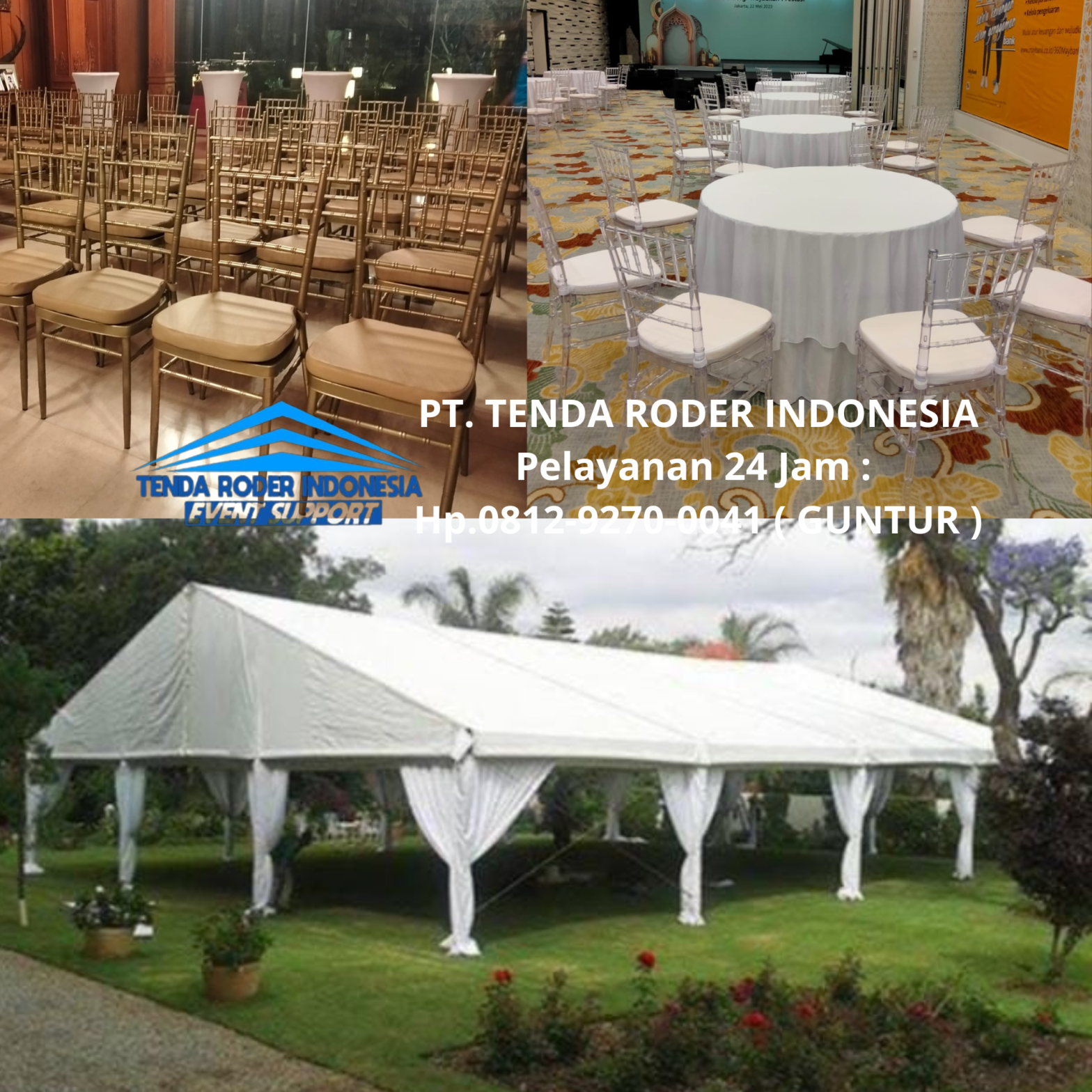 Rental KURSI ACRYLIC,TENDA RODER ,KURSI TIFFANY KAYU Bandung