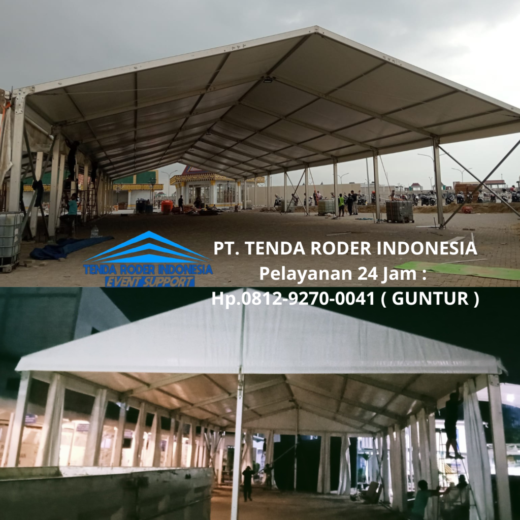 Rental MEJA KOTAK COVER BIRU,TENDA RODER cikeas