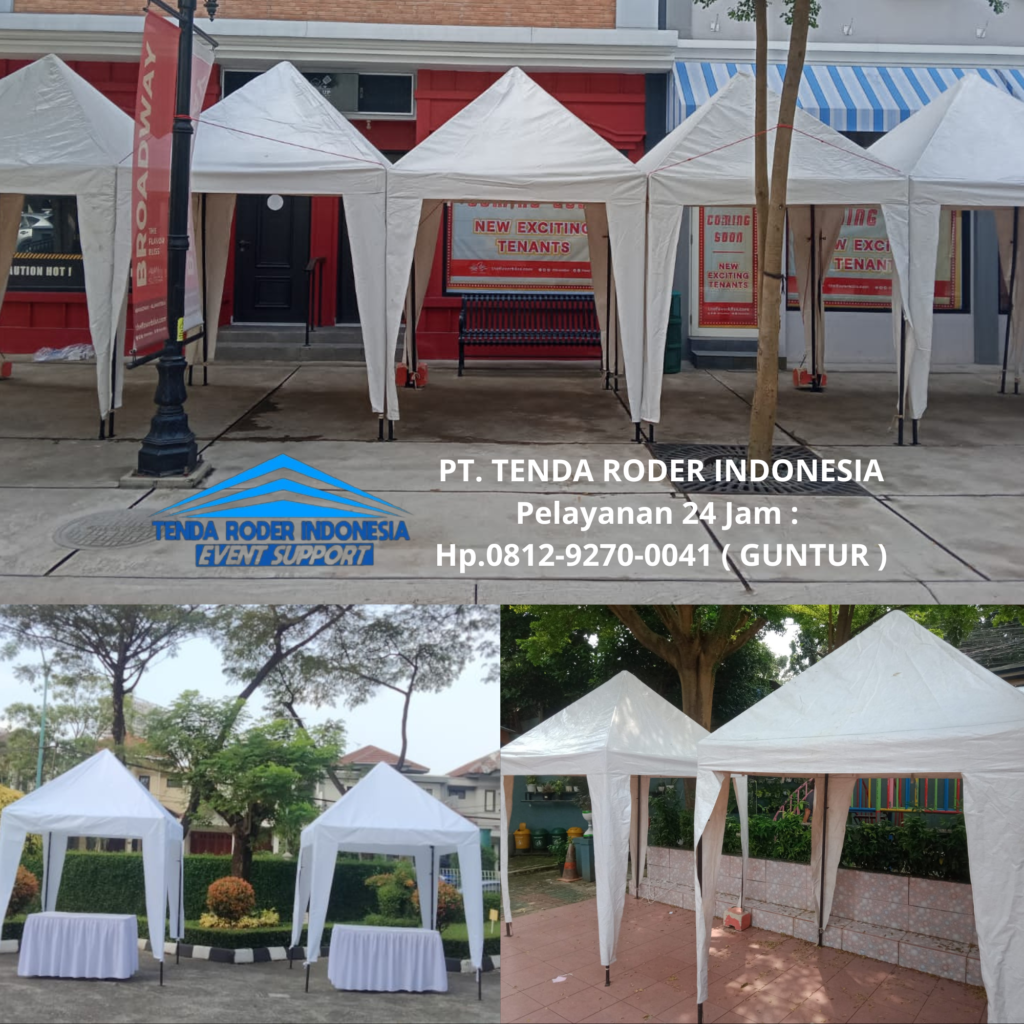 Rental TENDA BAZAR, TENDA RODER, TENDA KERUCUT PUTIH Jakarta