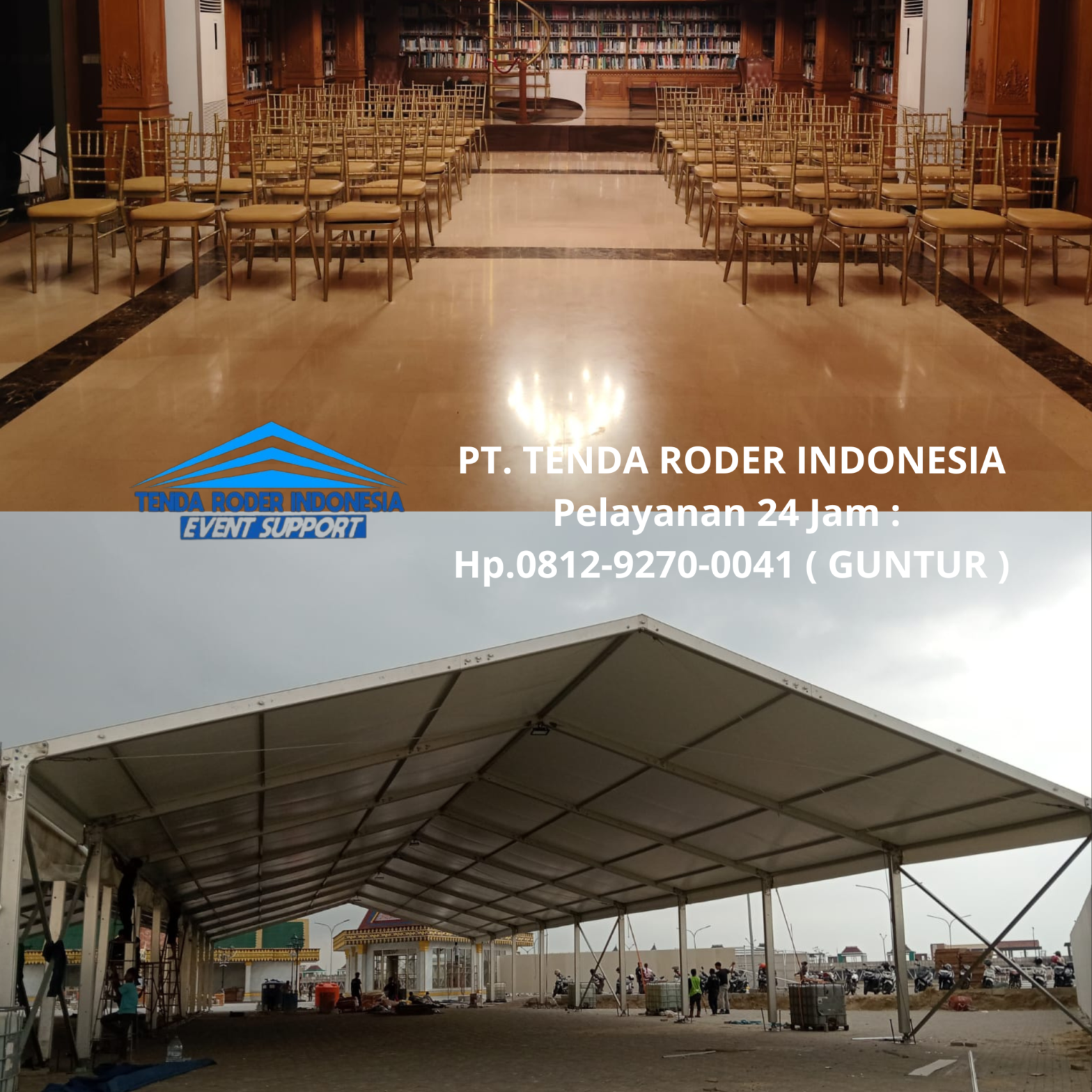Sewa KURSI TIFFANY KAYU Dan TENDA RODER Kualitas Unggul Jakarta Utara