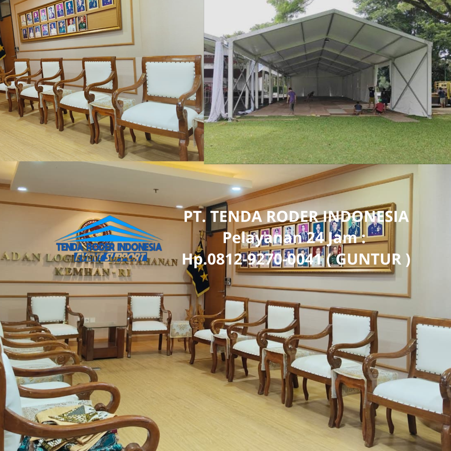 Sewa KURSI VIP KAYU JOKOWI,TENDA RODER Tangerang