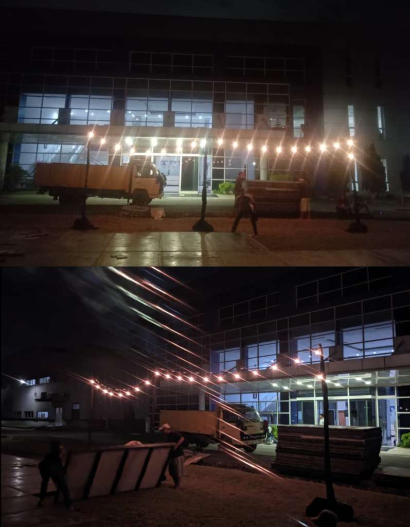 Sewa LAMPU TAMAN GANTUNG, TENDA RODER, MEJA KURSI Bandung