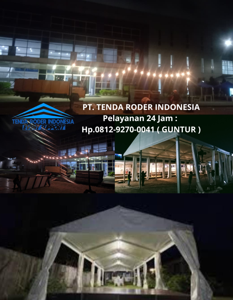 Sewa LAMPU TAMAN GANTUNG, TENDA RODER, MEJA KURSI Bandung