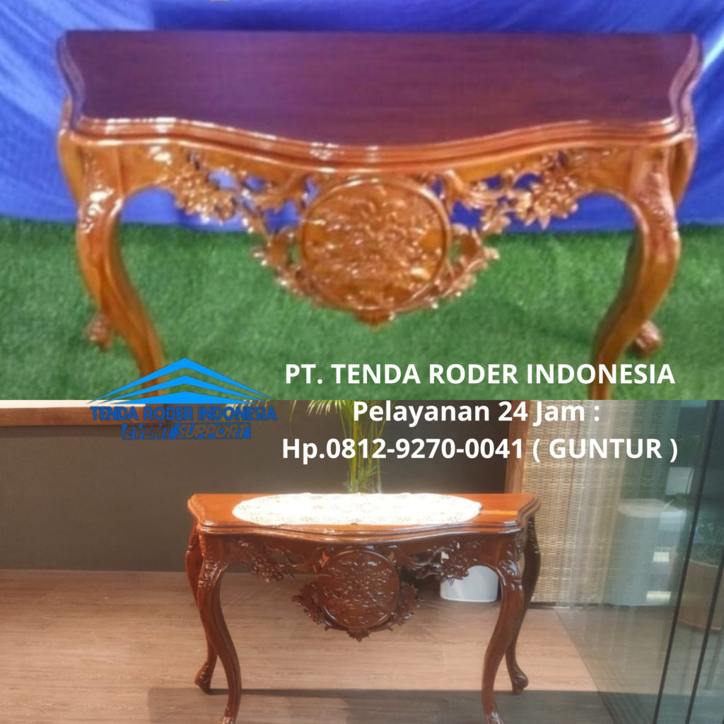 Sewa MEJA KONSOL,TENDA RODER Dan MEJA KURSI Depok