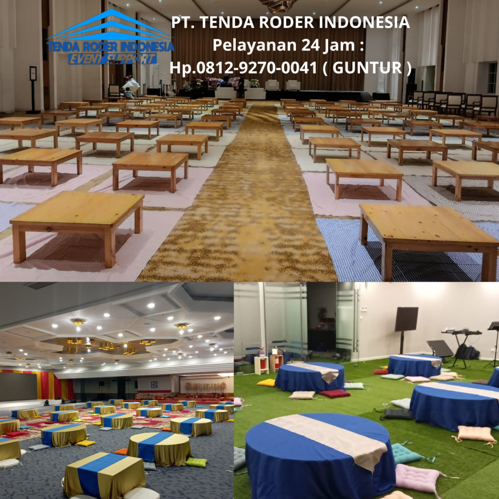 Sewa MEJA LESEHAN,sewa TENDA RODER,Sewa RUMPUT SINTETIS Pekalongan