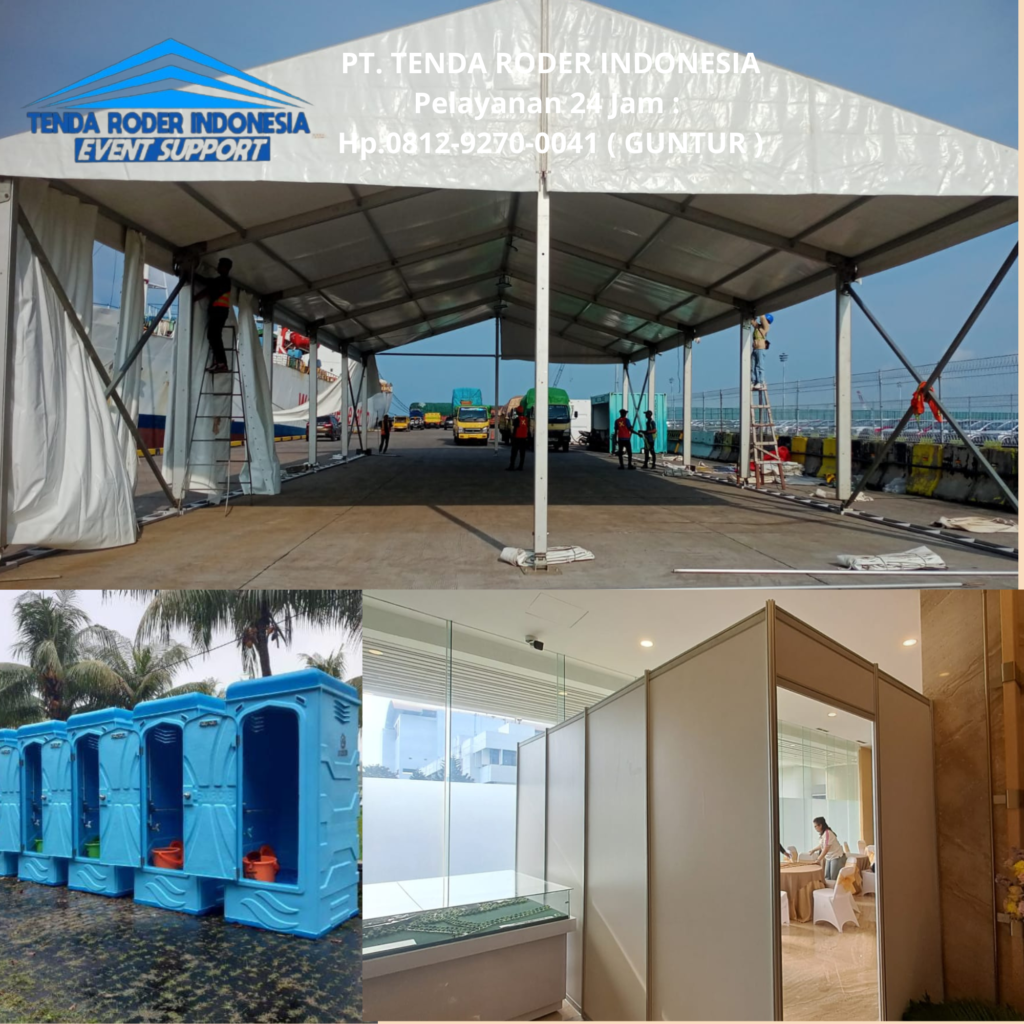 Sewa PARTISI, TENDA RODER,TOILET PORTABLE Jakarta