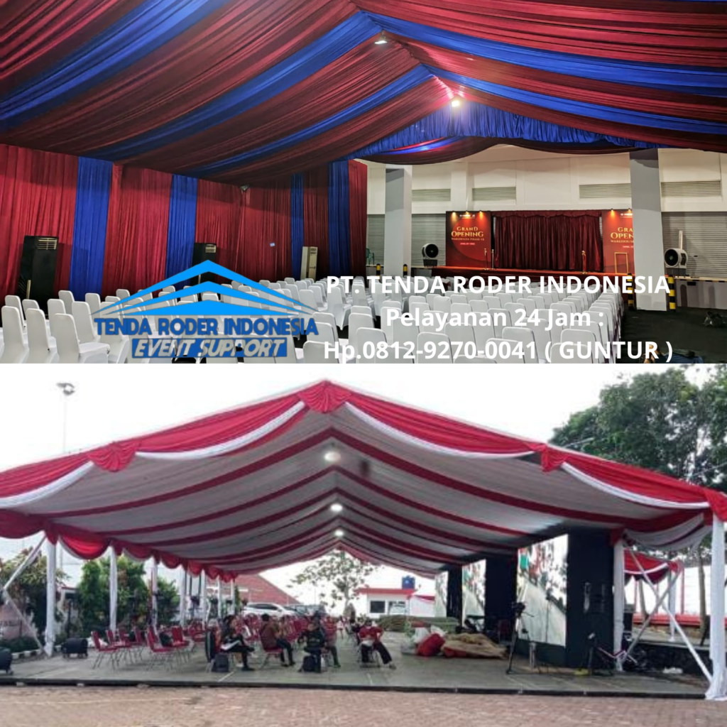 Sewa TENDA RODER Berbagai Ukuran, Lengkap Dekorasi Area Semarang