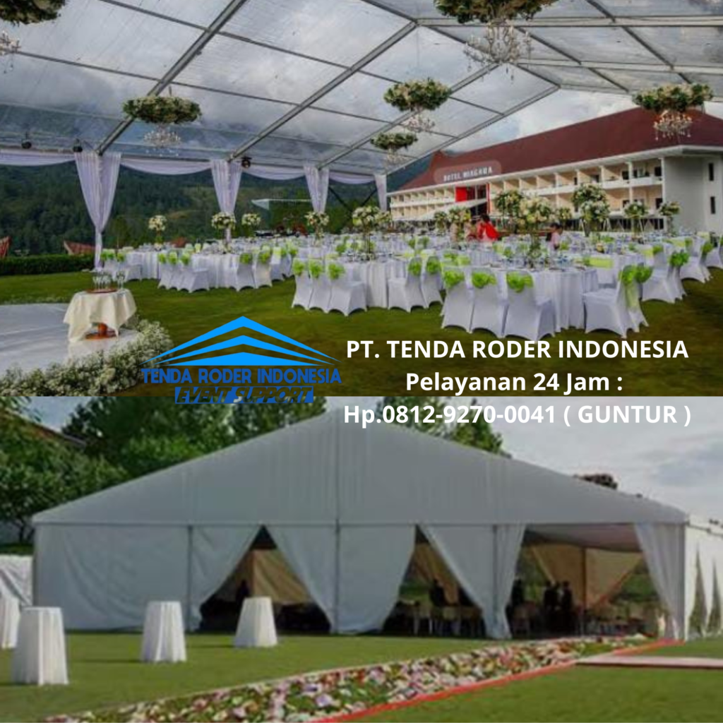 Sewa TENDA RODER Berbagai Ukuran, Lengkap Dekorasi Area Semarang