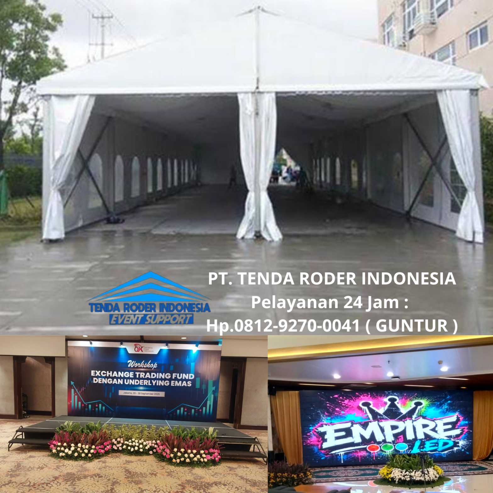 Sewa Tenda Roder, Panggung, Backdrop, Mini Garden Jakarta