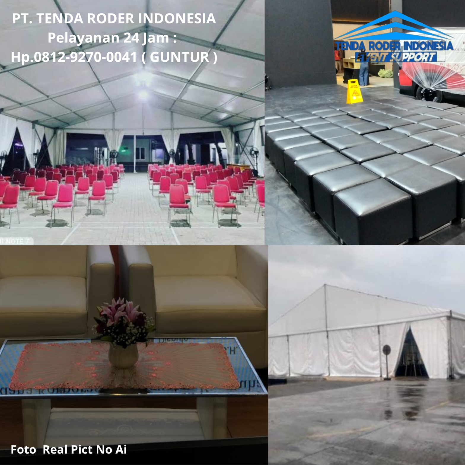 Jasa Sewa Puff Kotak Hitam,Tenda Roder,Meja VIP Kaca Pati