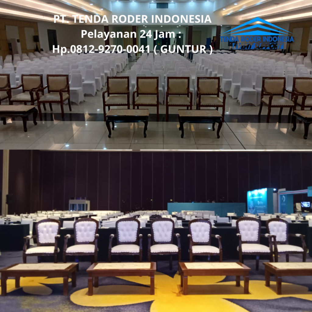Jasa Sewa Tenda Roder,Arm Chairs,Meja Kotak Serang