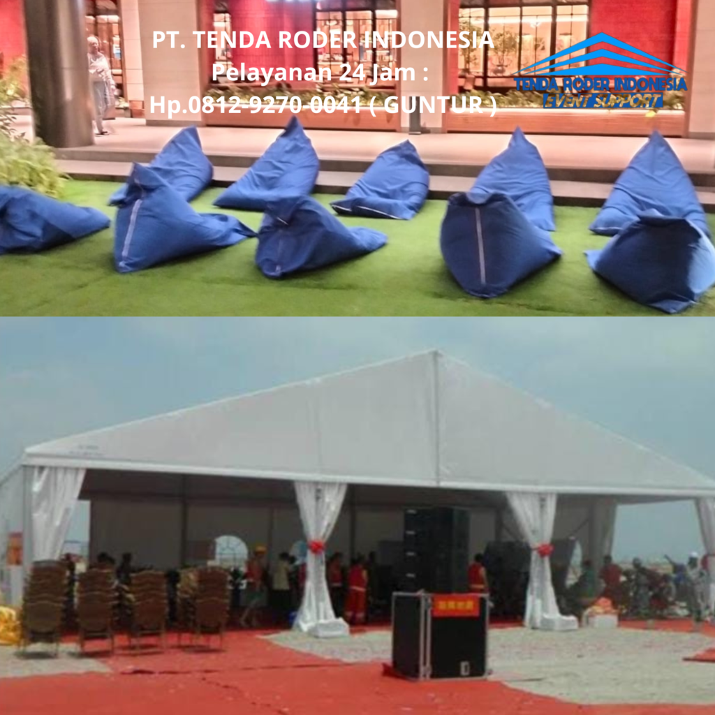 Pusat Sewa Bean Bag Warna Biru Dan Tenda Roder Jakarta Utara