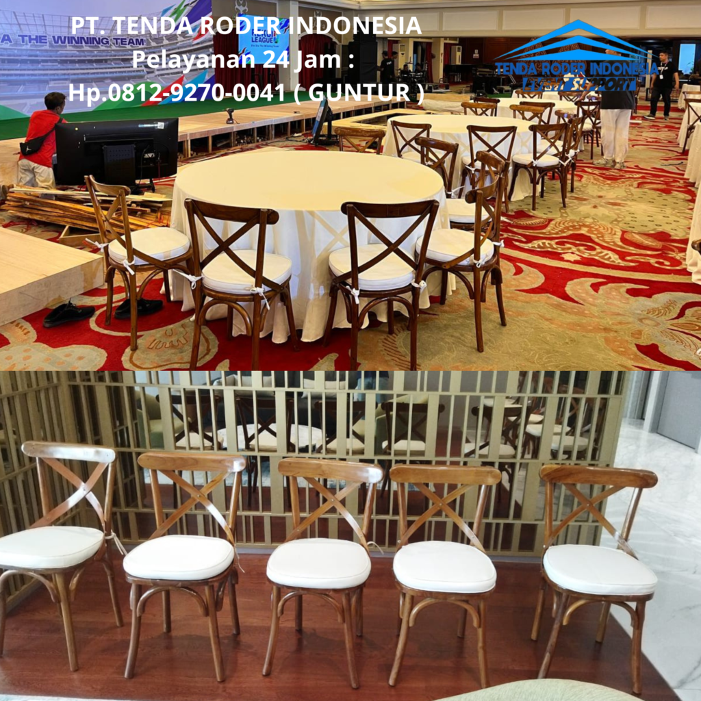 Pusat Sewa Kursi Crossback, Tenda Roder Cikarang