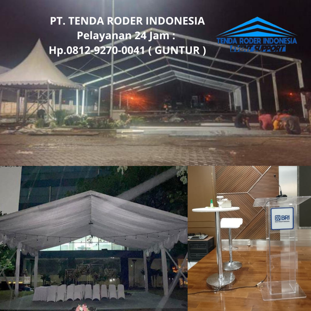 Pusat Sewa PODIUM ACRYLIC KOTAK,TENDA RODER Depok