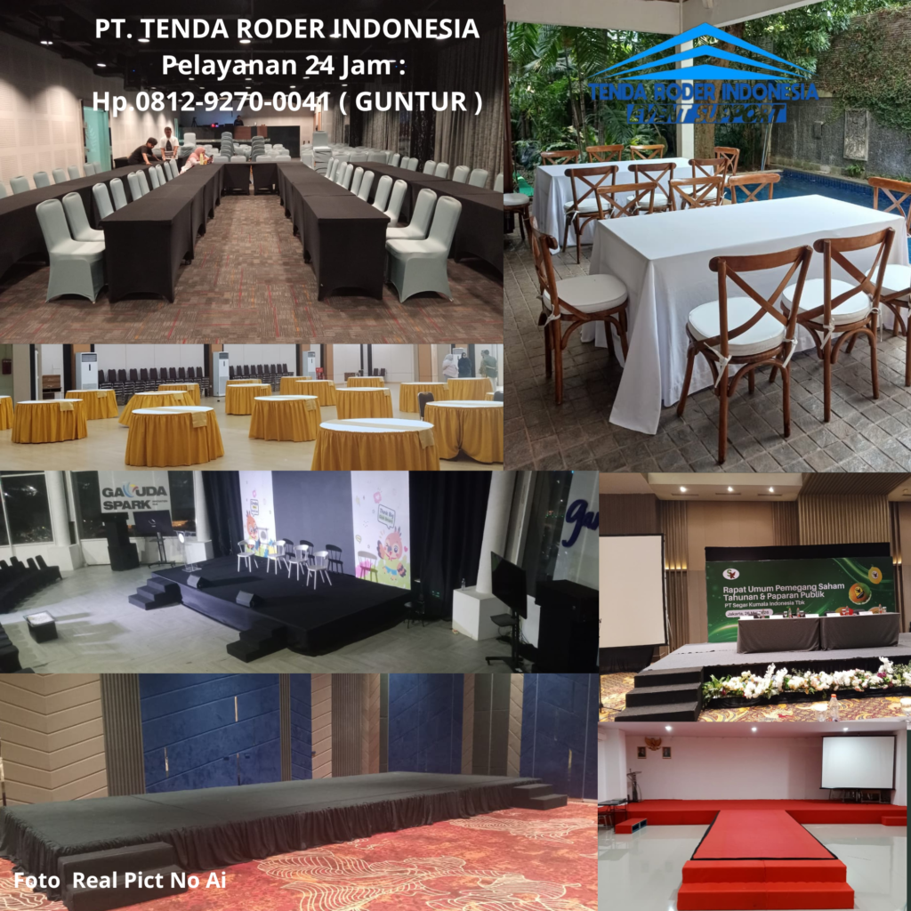 Rental MEJA,KURSI,PANGGUNG,TENDA RODER Lengkap Demak