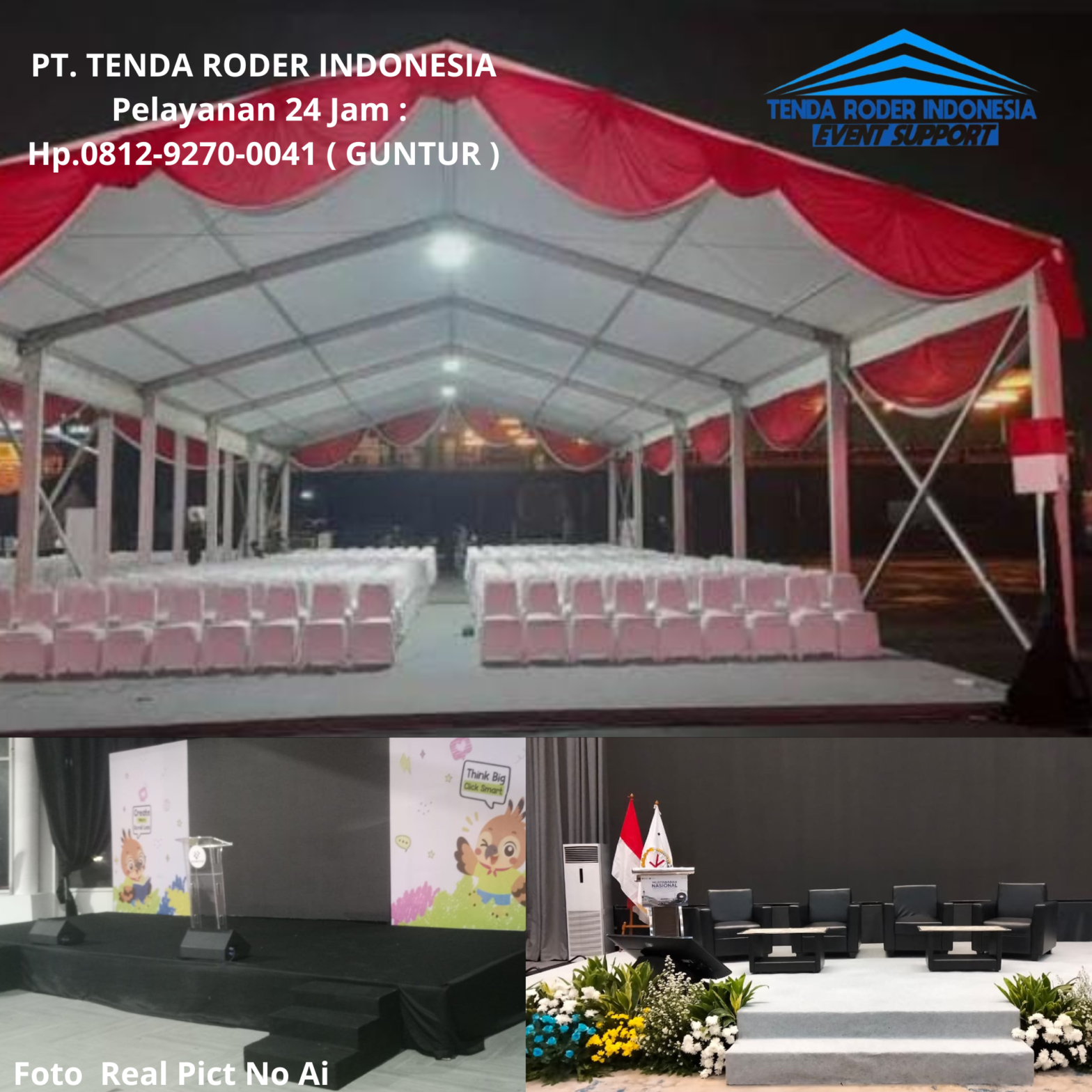 Rental PANGGUNG PIDATO,TENDA RODER MERAH PUTIH Purwakarta