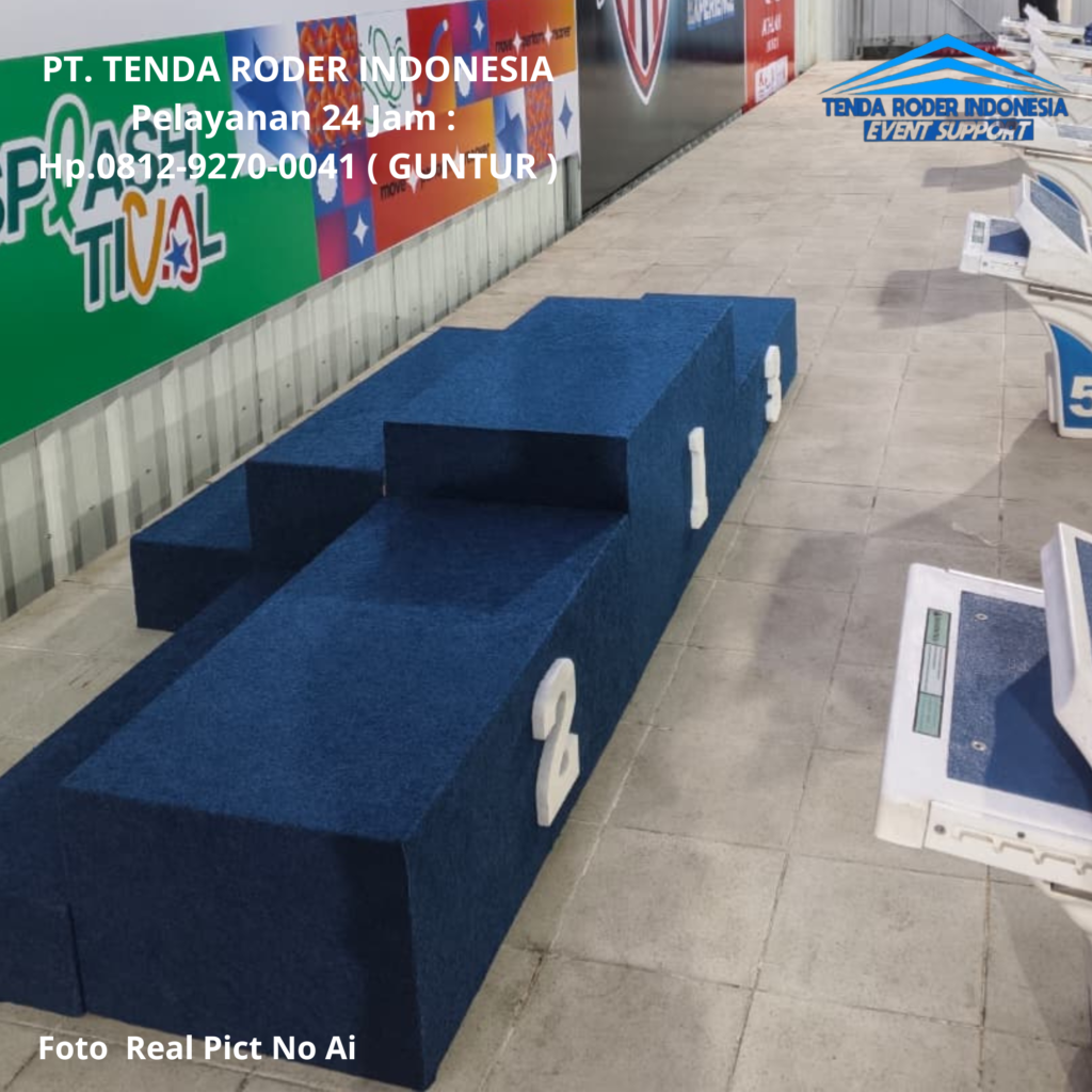 Rental PODIUM JUARA,TENDA RODER Dekor Merah Putih Jakarta