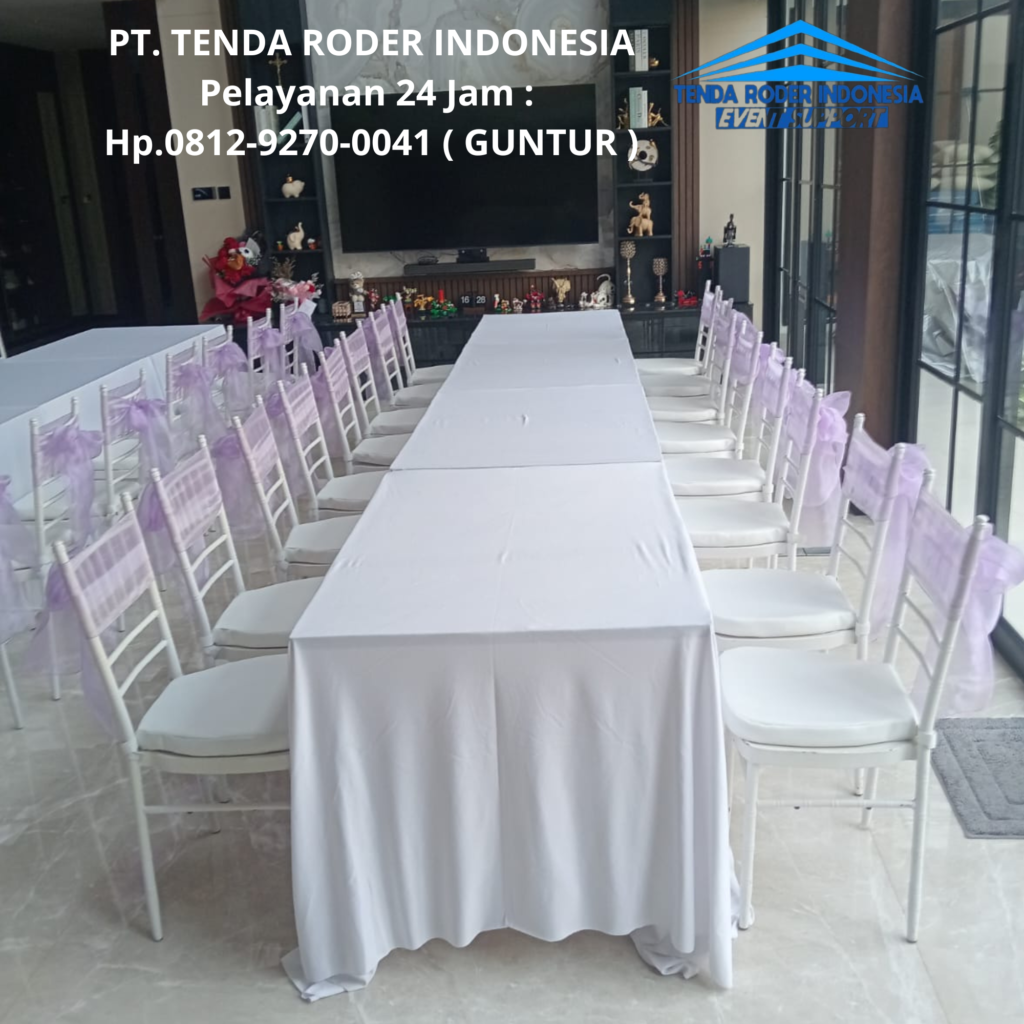 Rental Sewa kursi Tiffany Pita Dan Tenda Roder Jakarta Selatan