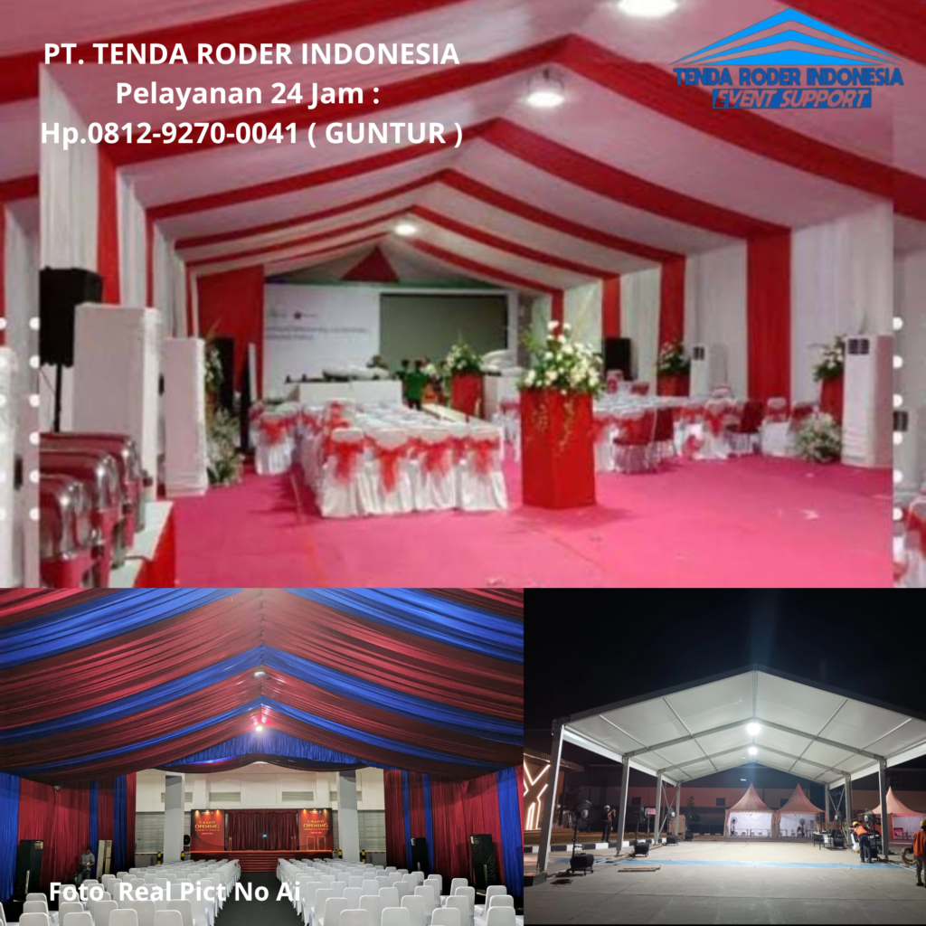 Rental TENDA RODER FULL AC,DEKORASI KAIN Depok