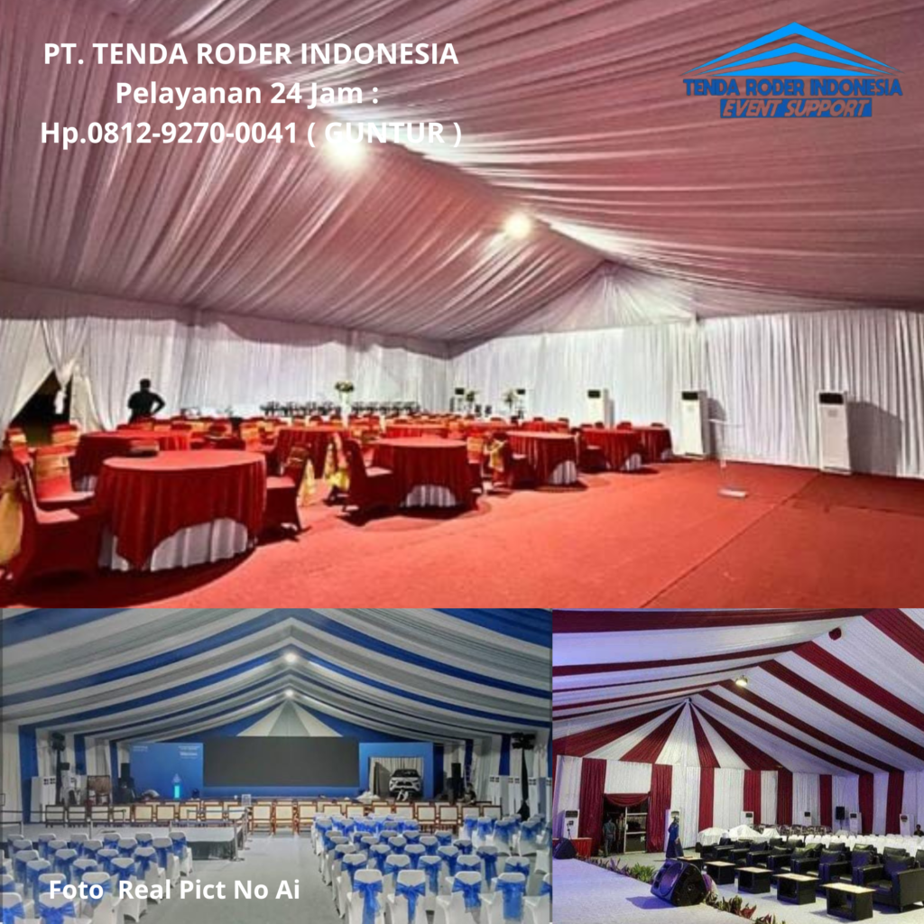 Rental TENDA RODER FULL AC,DEKORASI KAIN Depok