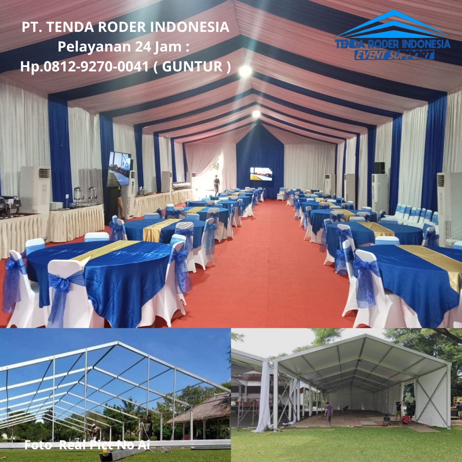 Rental TENDA RODER FULL AC,DEKORASI KAIN Depok