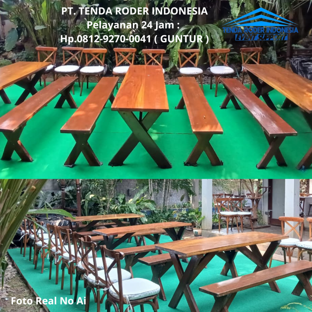 Sewa BANGKU,MEJA TAMAN, TENDA RODER Pati