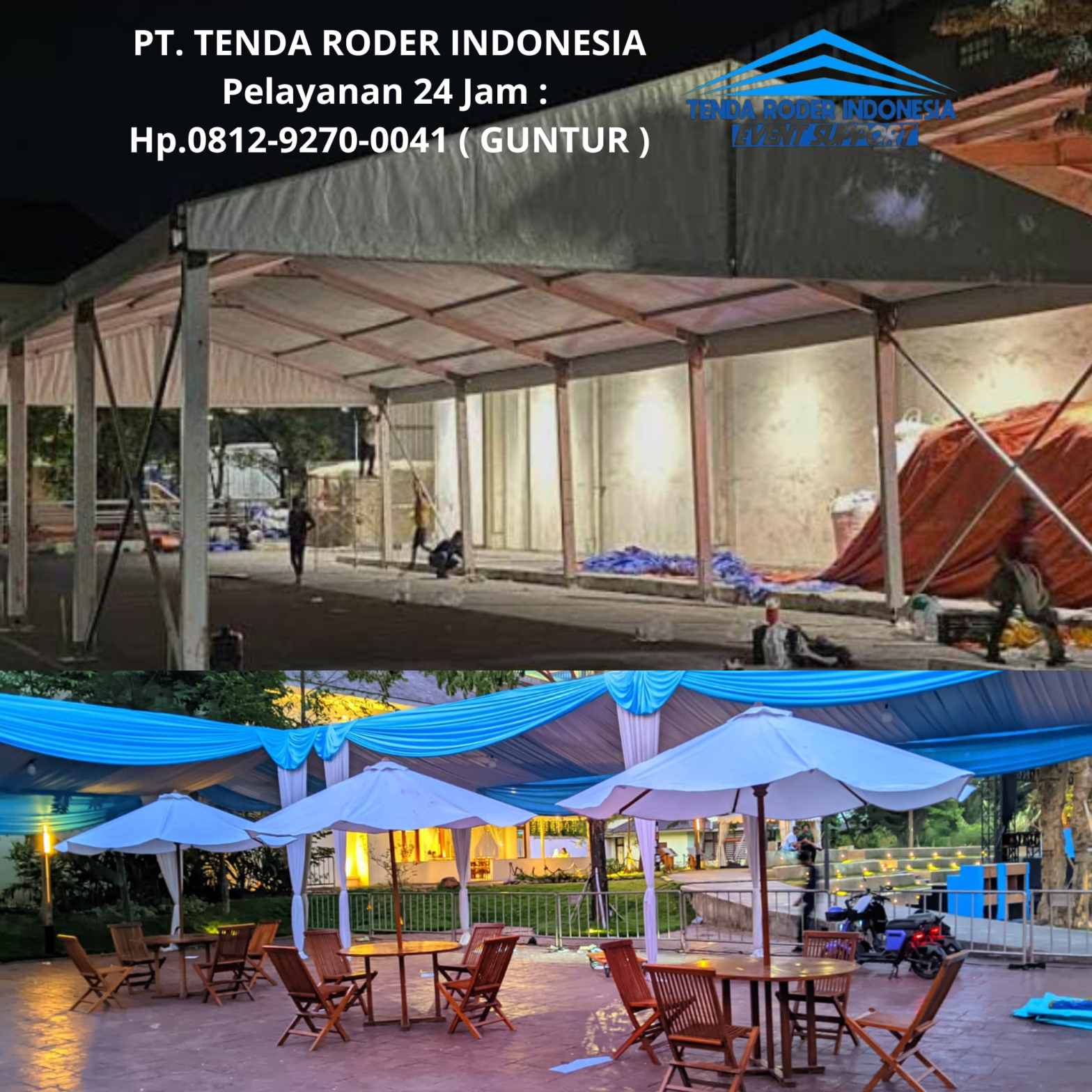Sewa TENDA PARASOL PUTIH,TENDA RODER Banten