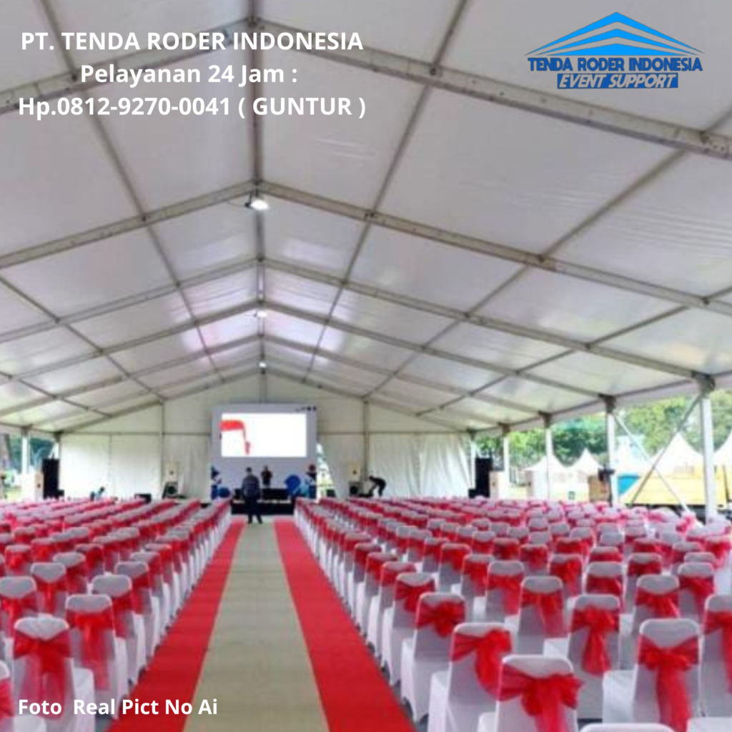 Sewa TENDA RODER DEKORASI KAIN MERAH PUTIH Semarang