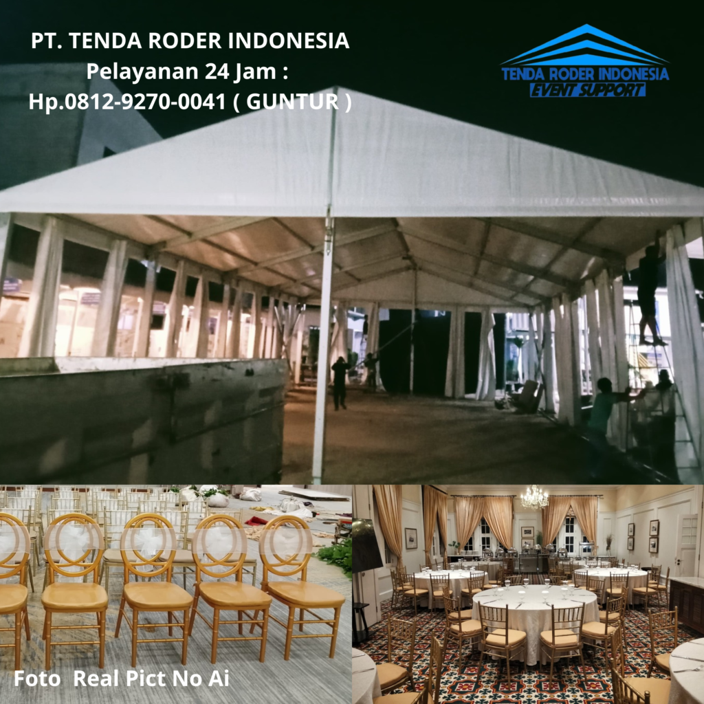 Sewa TENDA RODER,KURSI OLIVIA,KURSI TIFFANY GOLD Cilacap