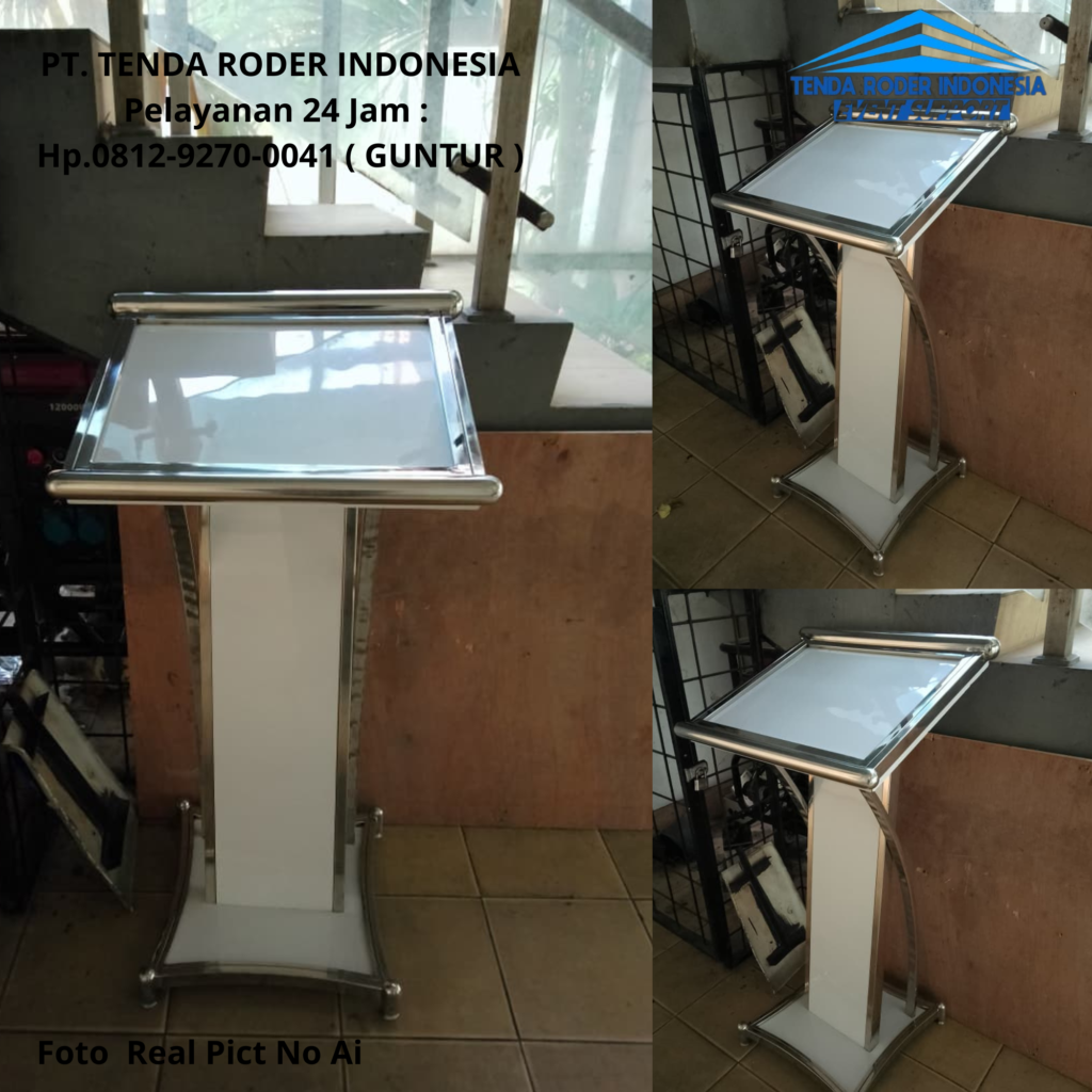 Sewa TENDA RODER,PODIUM PUTIH FRAME STAINLESS Semarang