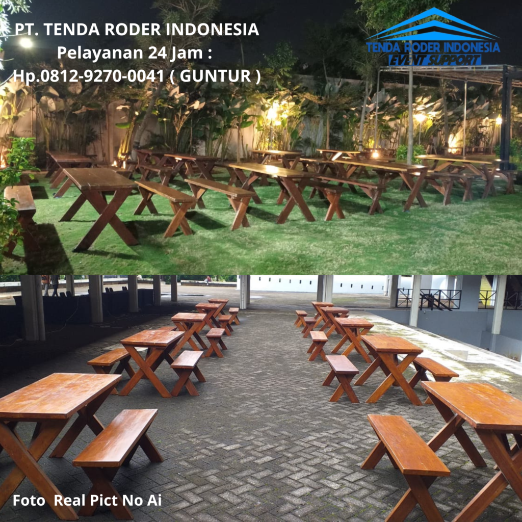 Jasa Sewa BANGKU TAMAN,MEJA TAMAN TENDA RODER Cilacap