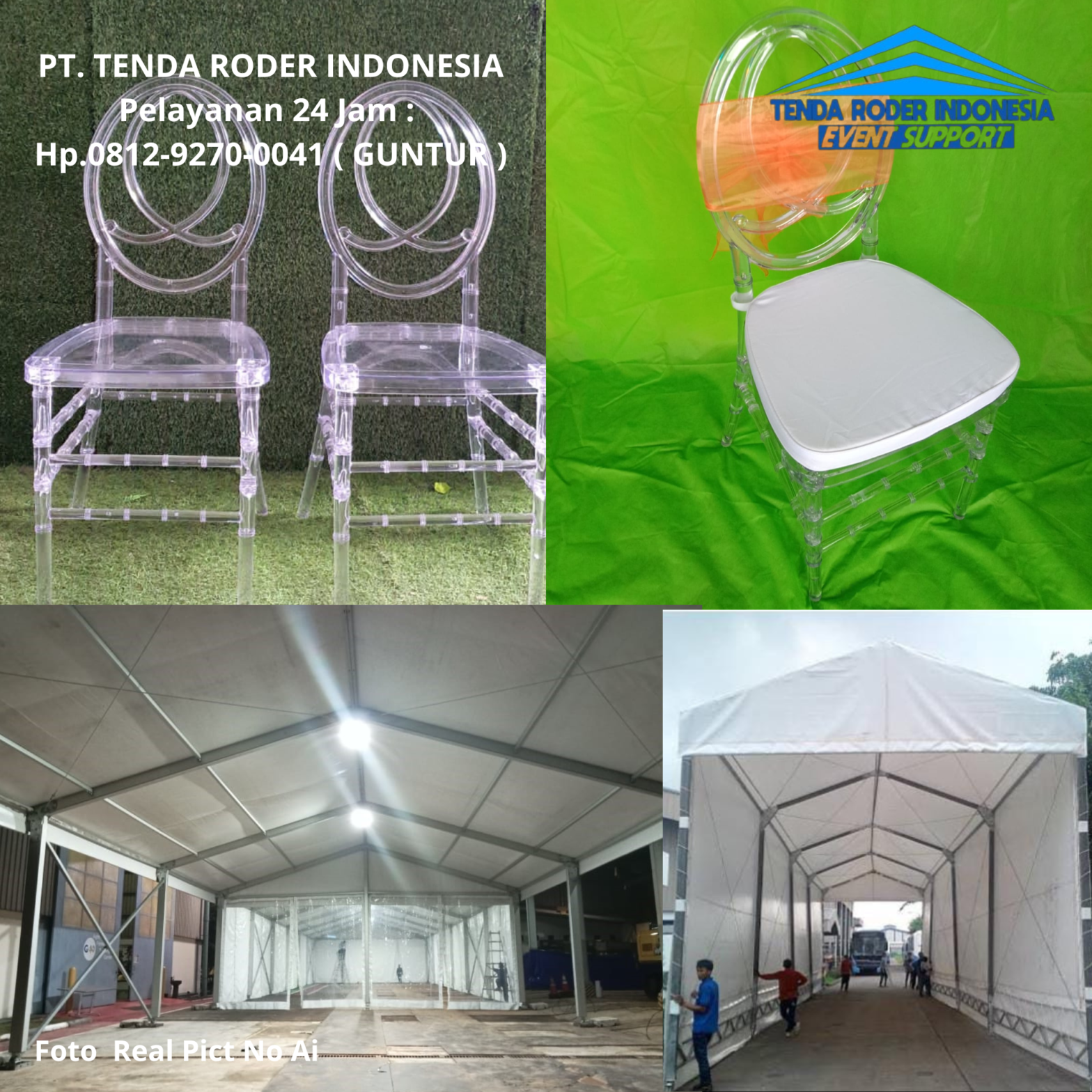 Jasa Sewa TENDA RODER,KURSI OLIVIA ACRYLIC Pati