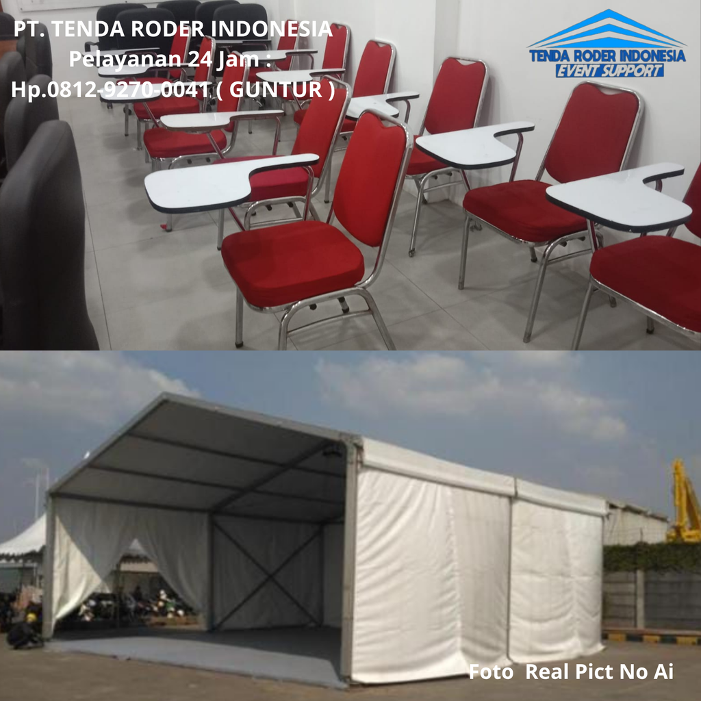Rental KURSI KULIAH MERAH Dan TENDA RODER Jakarta Pusat
