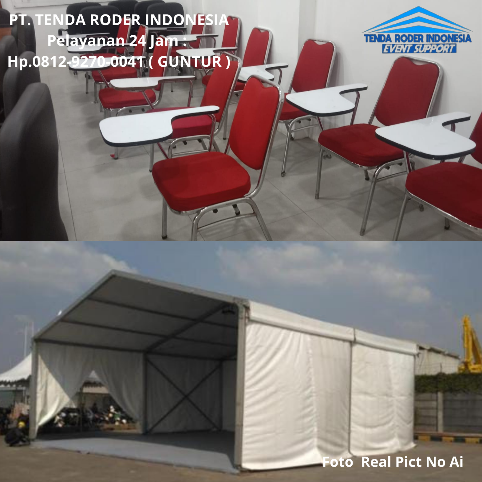 Rental KURSI KULIAH MERAH Dan TENDA RODER Jakarta Pusat