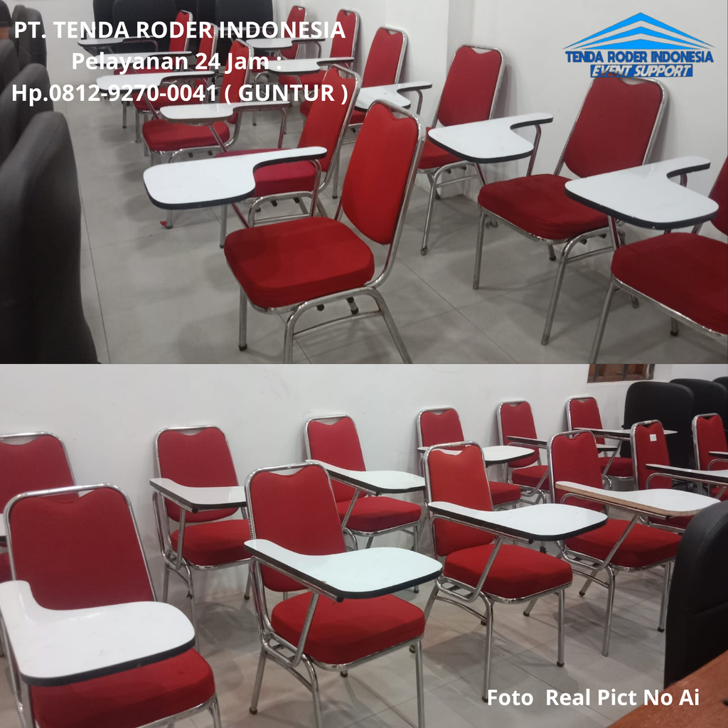 Rental KURSI KULIAH MERAH Dan TENDA RODER Jakarta Pusat