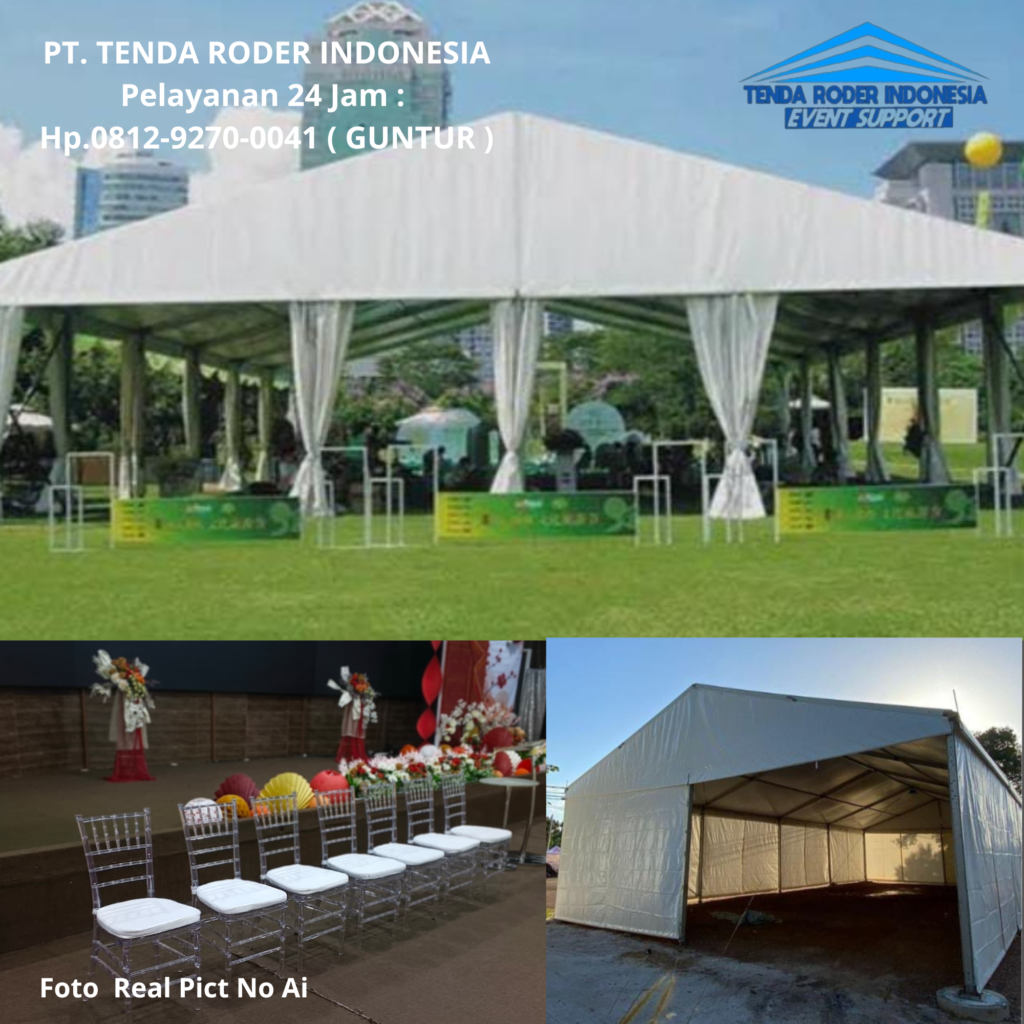 Rental KURSI TIFFANY AKRILIK DAN TENDA RODER PREMIUM Area Bekasi 0812-9270-0041