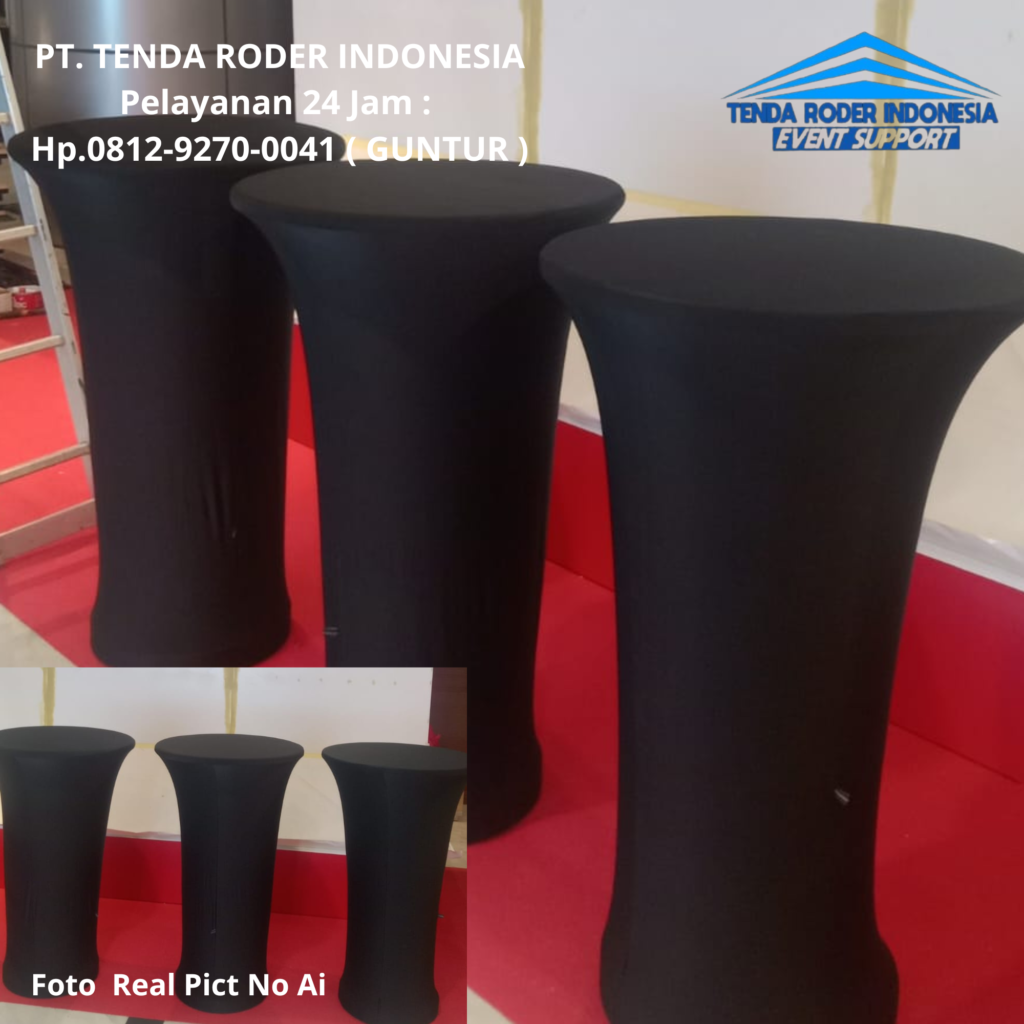Rental MEJA BARSTOOL Cover Ketat Hitam,TENDA RODER Majalengka