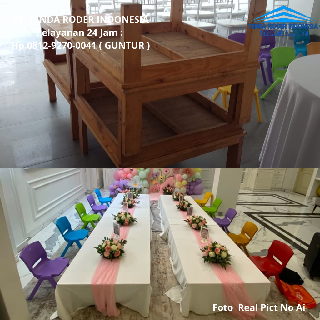Rental MEJA KOTAK LESEHAN, TENDA RODER Depok