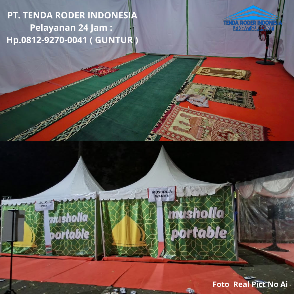 Rental MUSHOLA PORTABLE Dan TENDA RODER Jakarta