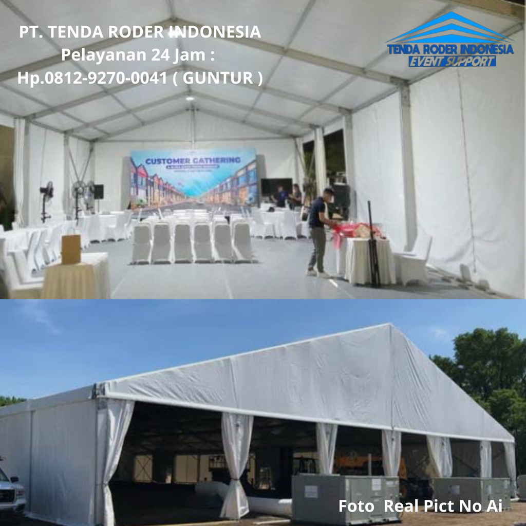 Rental PODIUM PUTIH VIP Dan TENDA RODER Depok