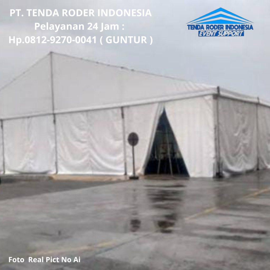 Rental TIRAI HITAM Bahan Tebal,TENDA RODER Jakarta