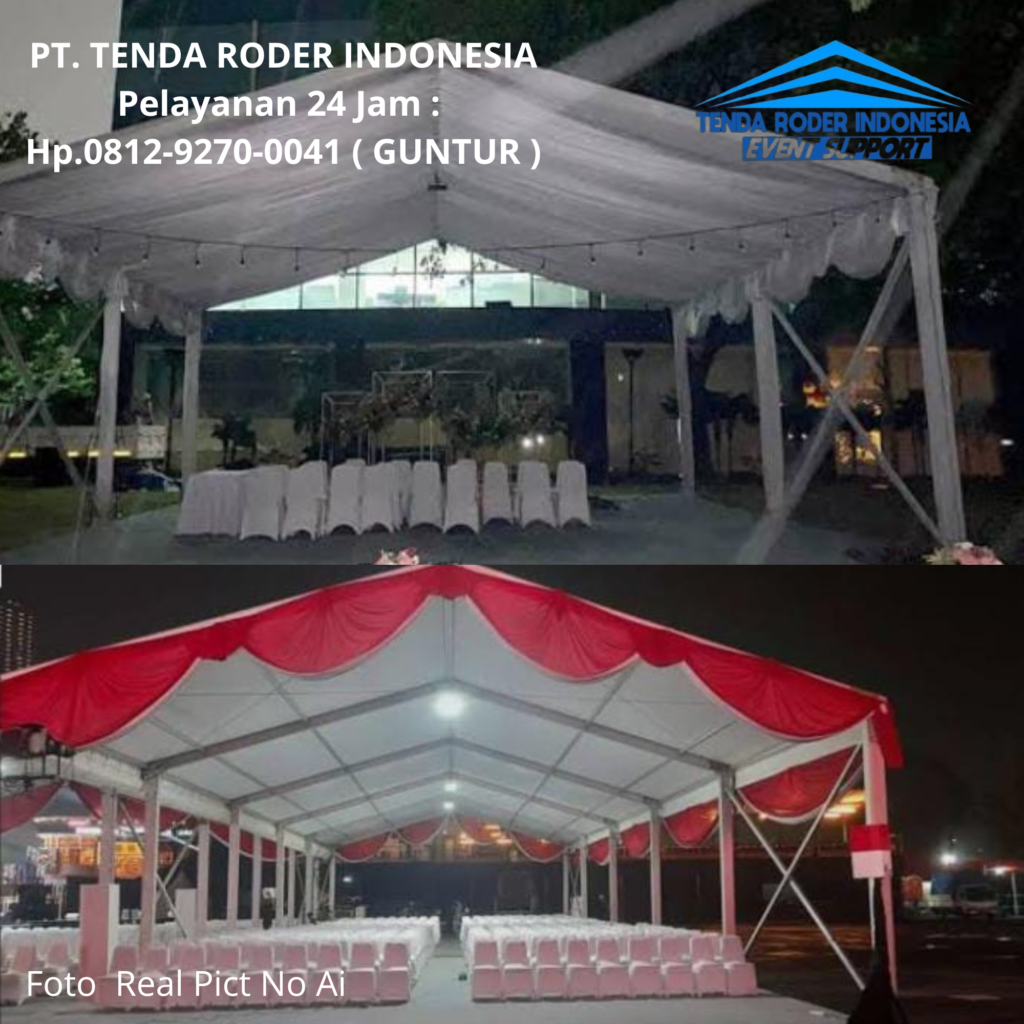 Rental Tenda Roder Event HUT-RI Dekorasi Merah Putih Jakarta