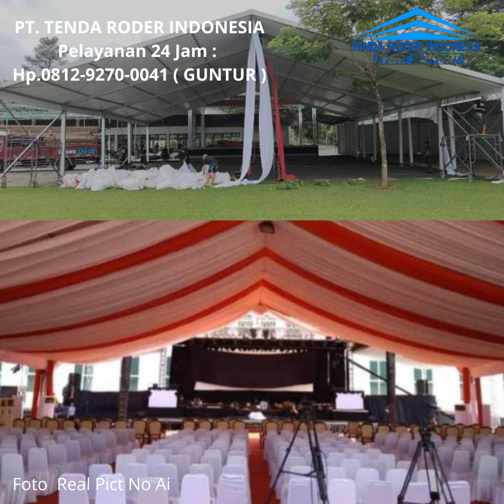Rental Tenda Roder Event HUT-RI Dekorasi Merah Putih Jakarta