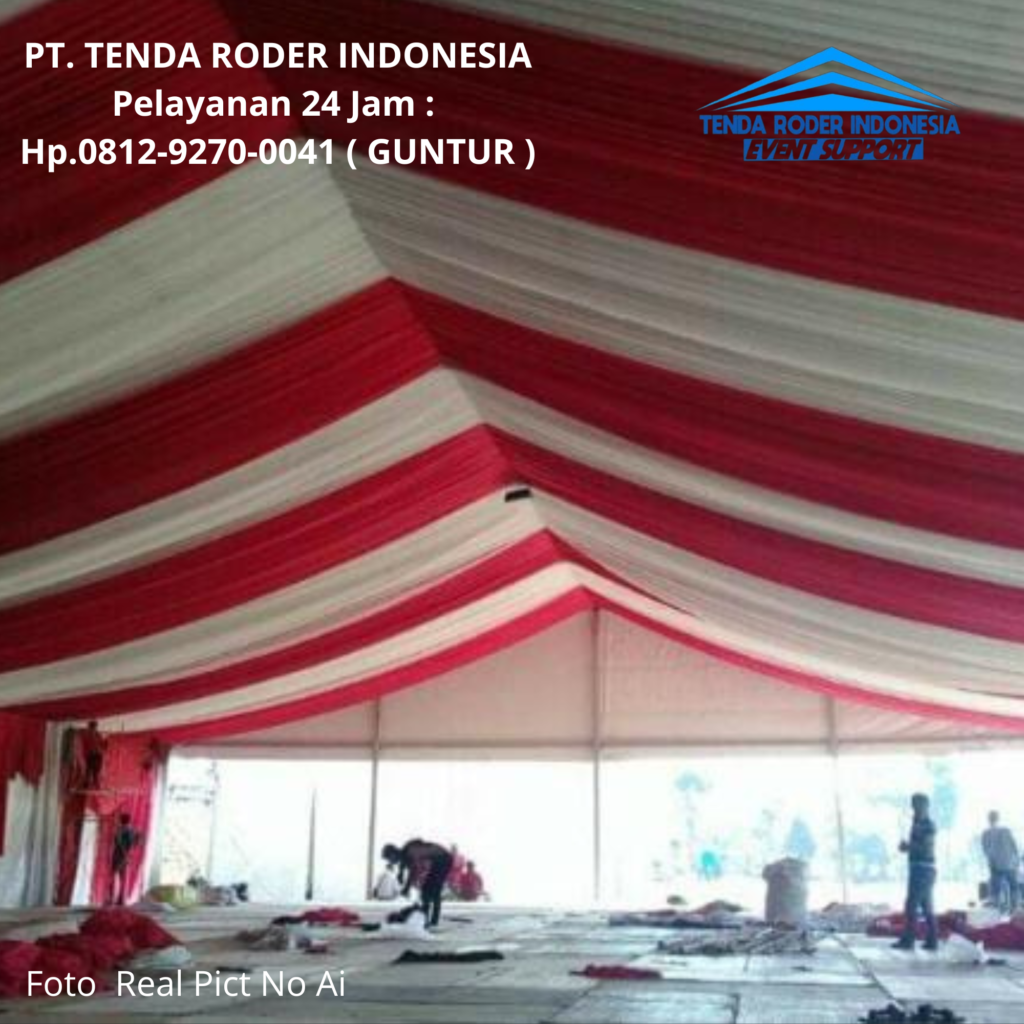 Rental Tenda Roder Event HUT-RI Dekorasi Merah Putih Jakarta