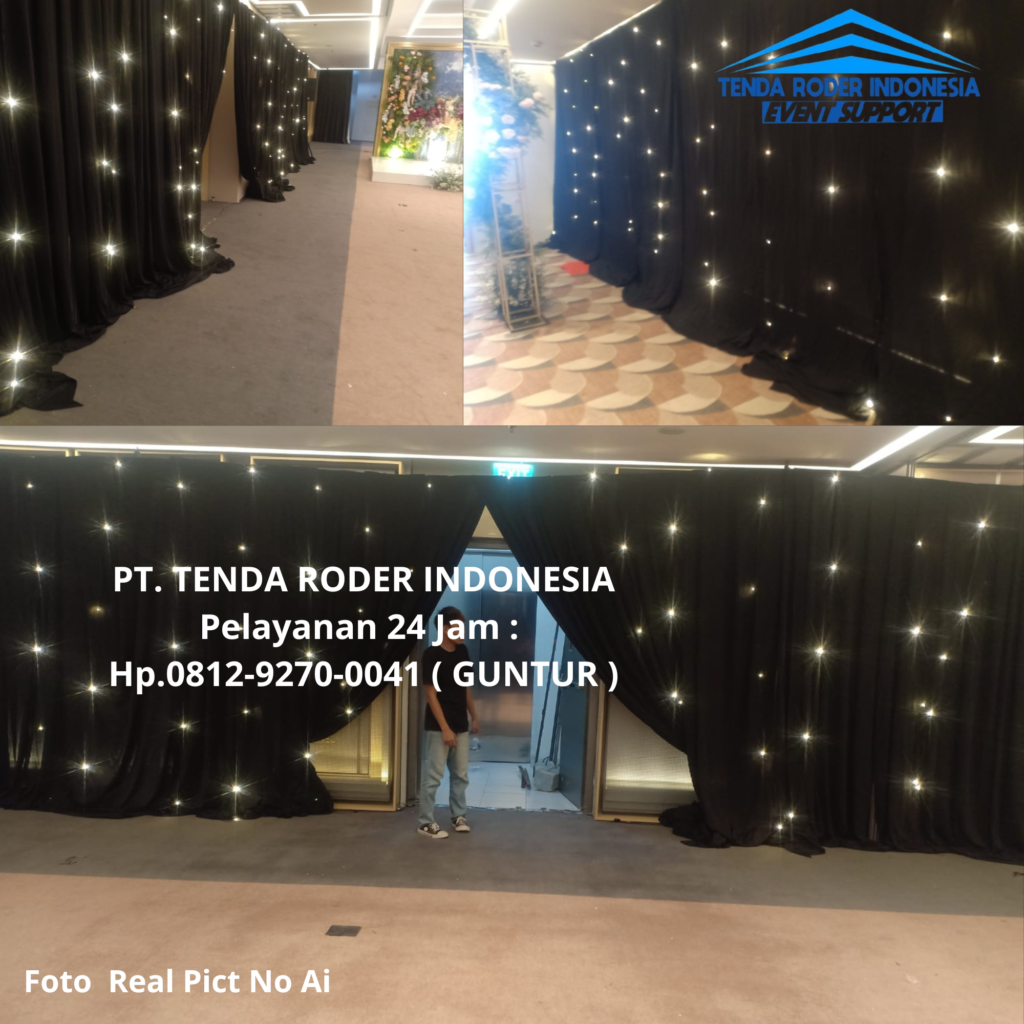 Rental Tirai Fairy Light,Tenda Roder dan Dekorasi Depok