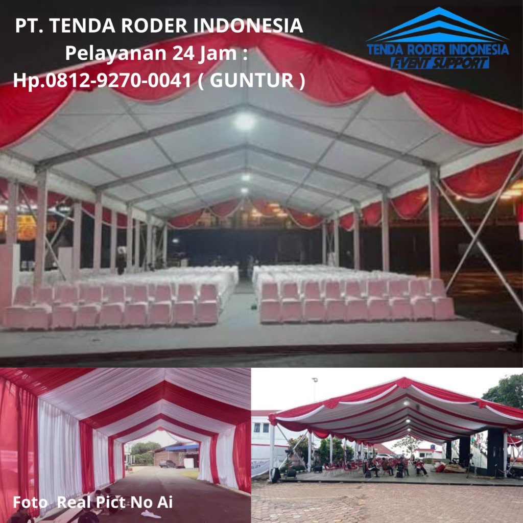 Sambut HUT RI! Sewa TENDA RODER, TENDA PLAFON Megah Bekasi