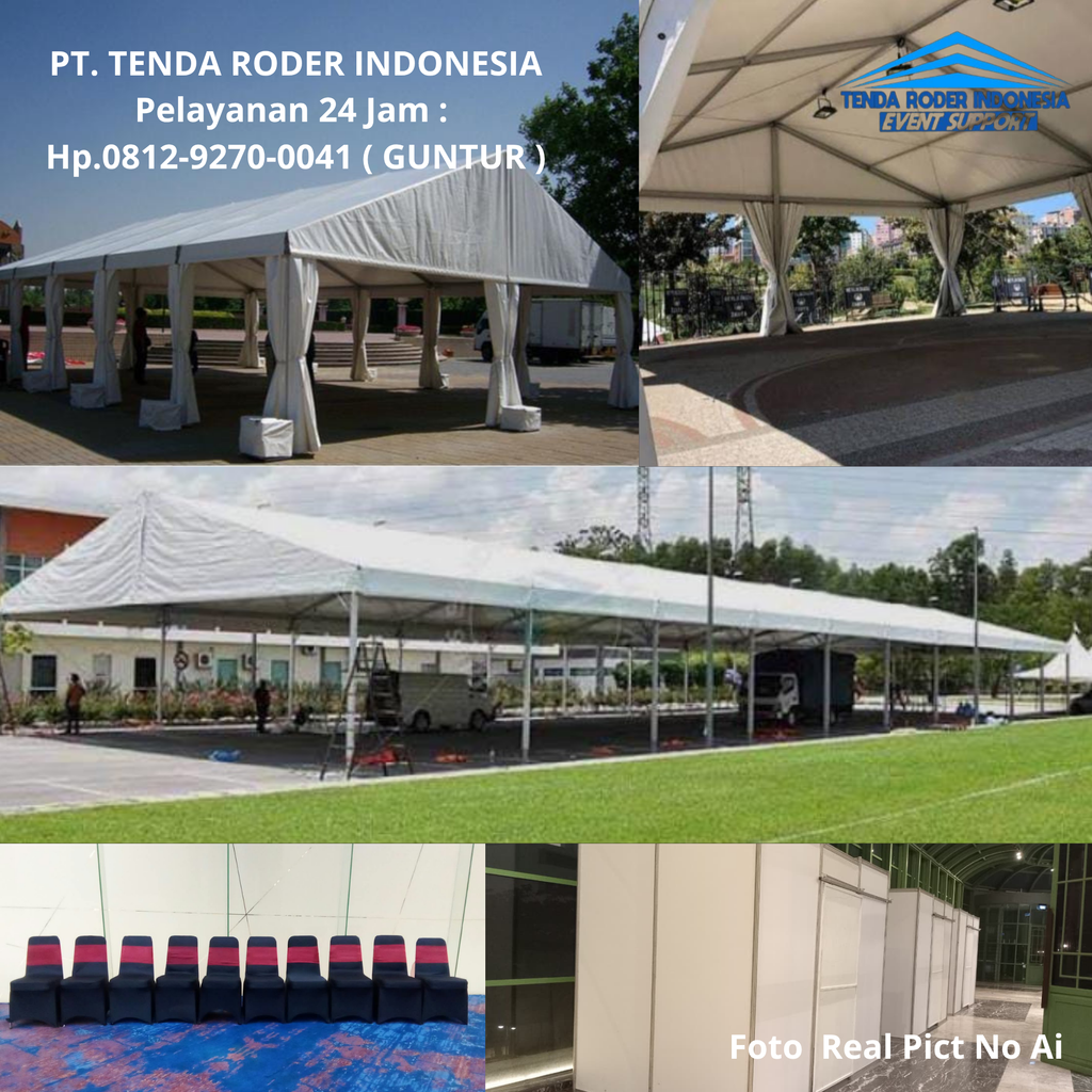 Sewa KURSI Cover Hitam, PARTISI RUANG, TENDA RODER Bogor