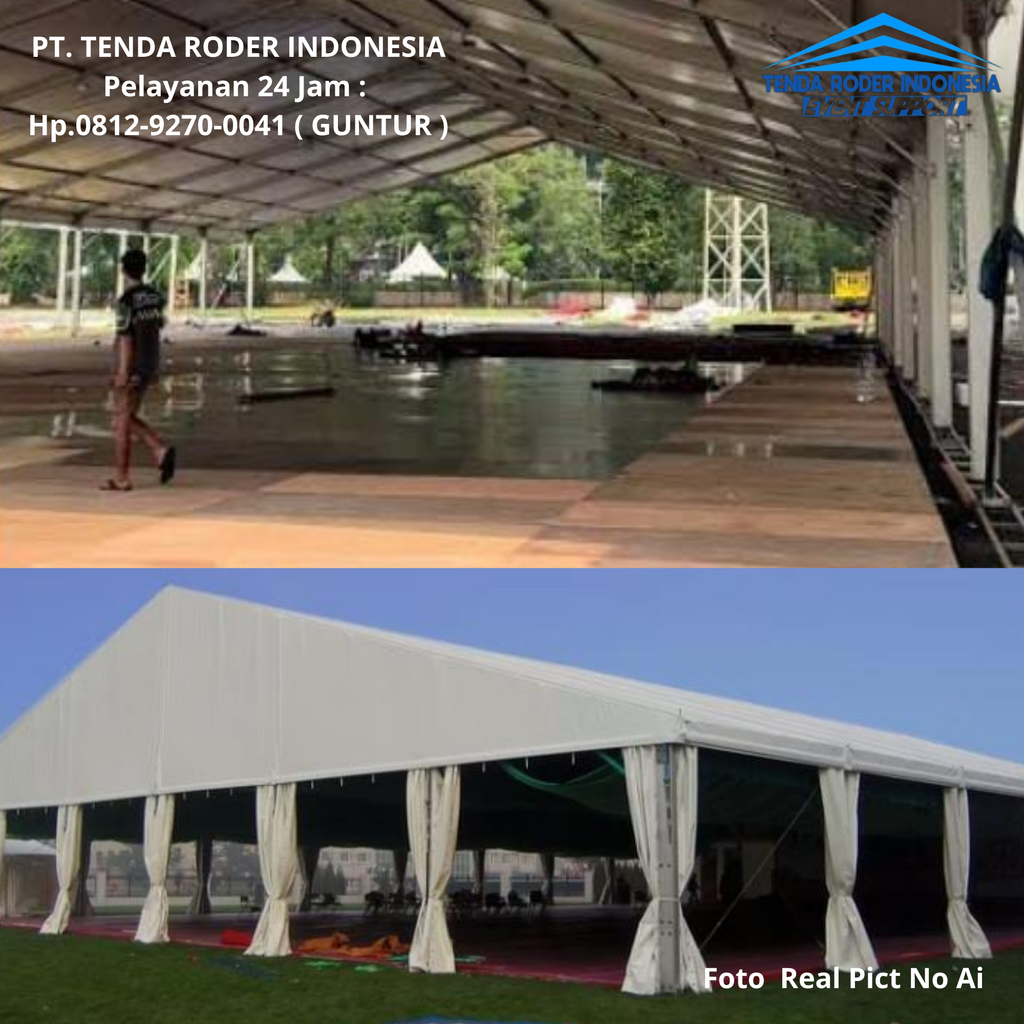 Sewa MEJA IBM Cover Strick Hitam, TENDA RODER Serang