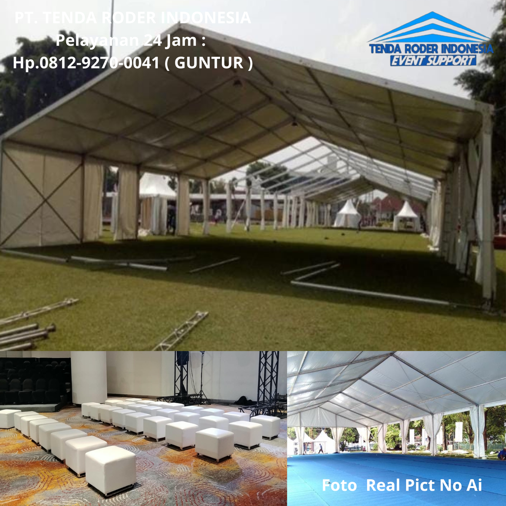 Rental SOFA PUFF SINGLE PUTIH Dan TENDA RODER Area Bekasi